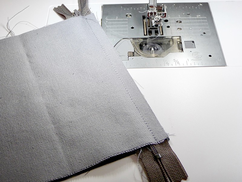 sew materials down