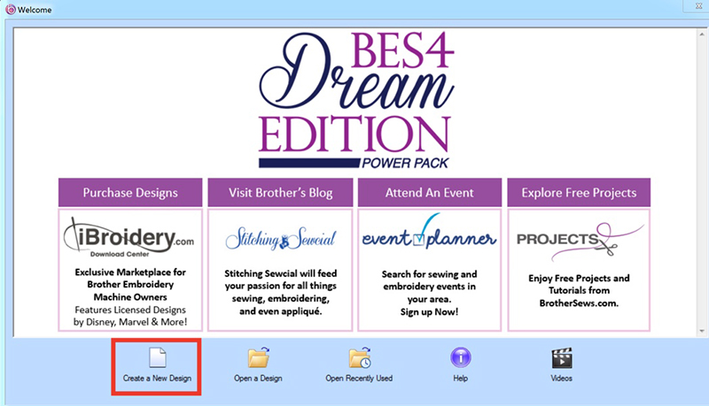 Click on Create a Design