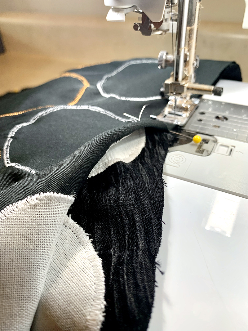 Sew wings together