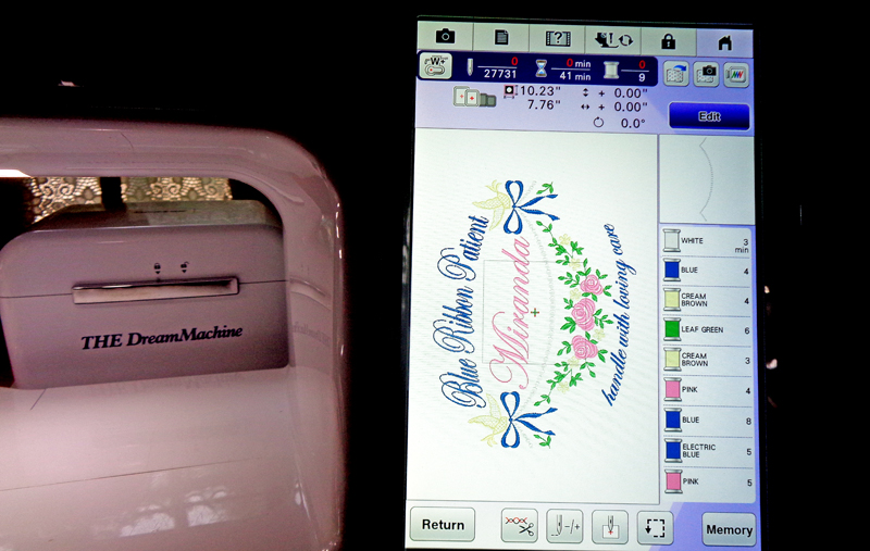 Load Floral Design into machine