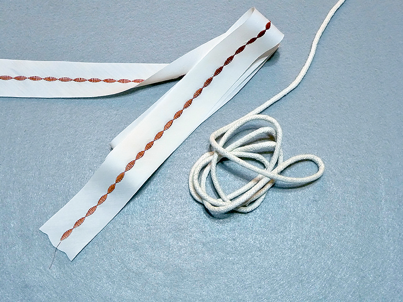 fabric and string