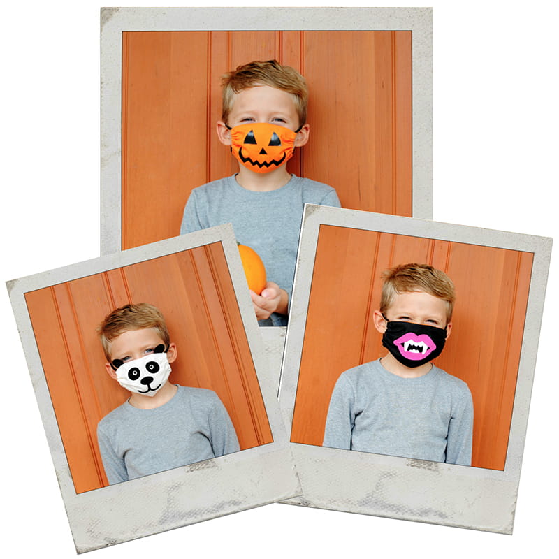 Masks on display