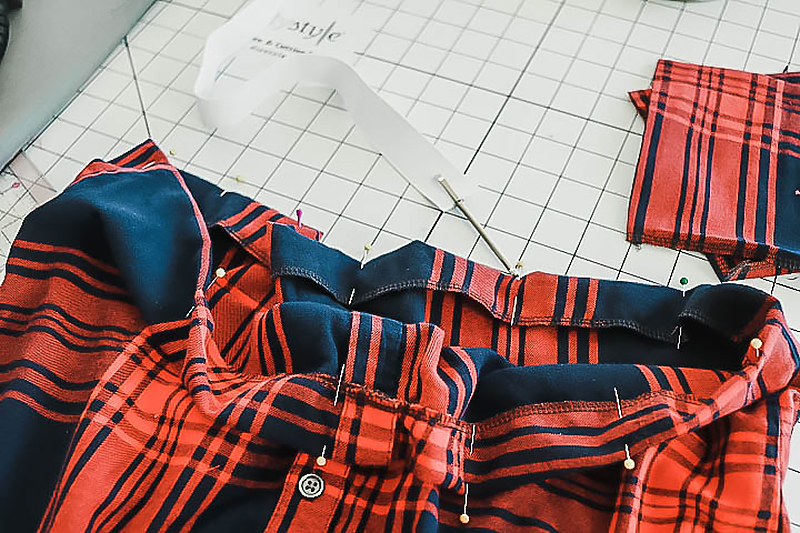 fold top of skirt