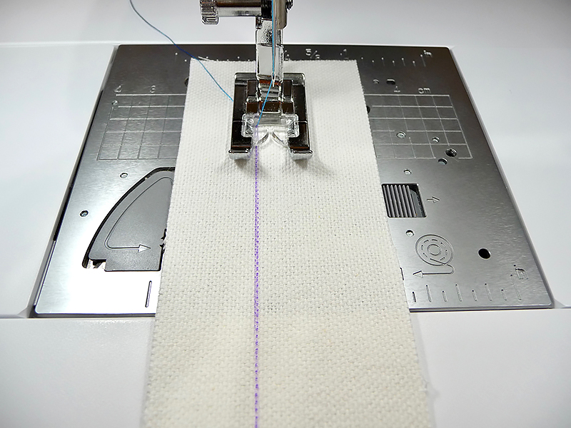 stitch over lines on fabric