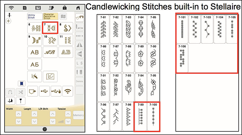 stitch built in on machine