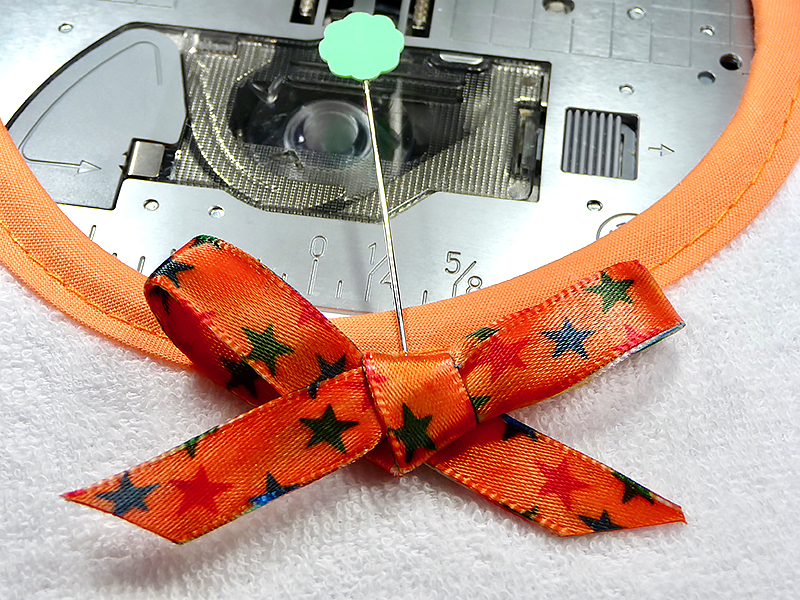 pinned ribbon