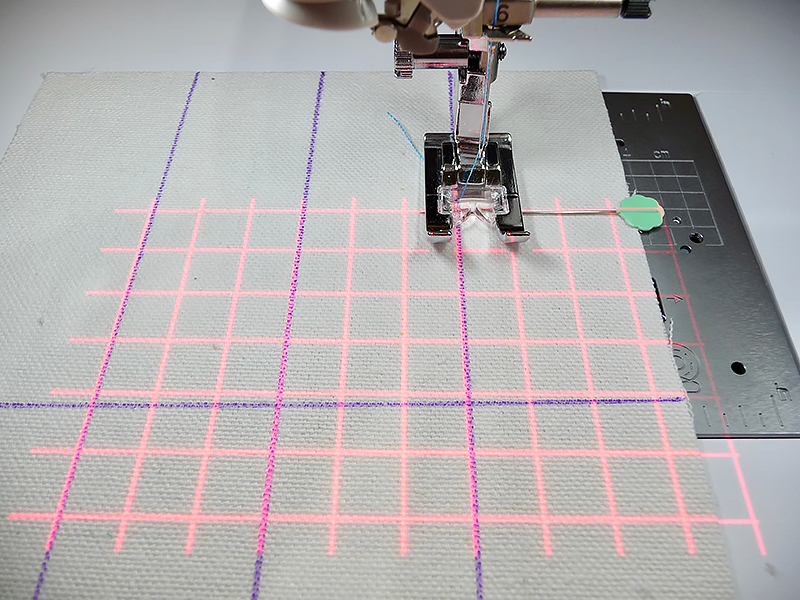 pin starting point on fabric