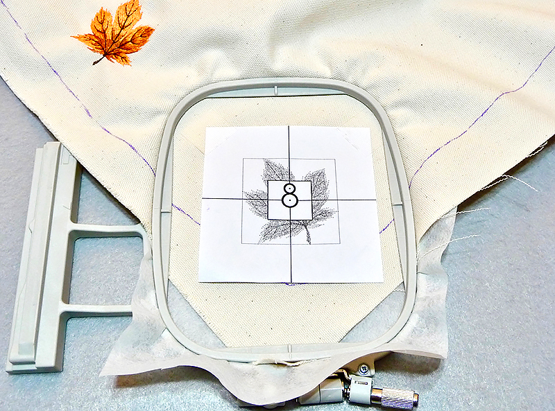 Place design in hoop