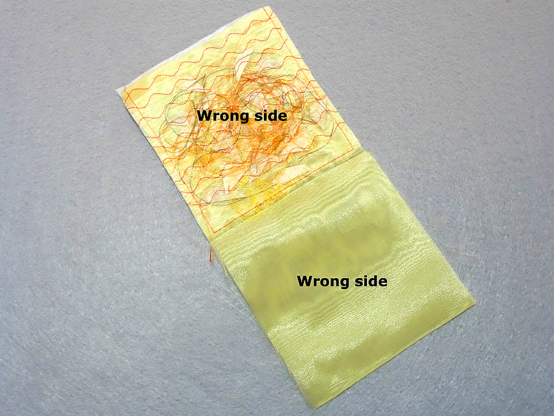 wrong side facing up