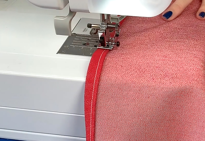 Sew raw edges