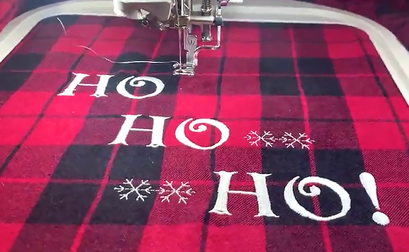 Embroidery design on fabric