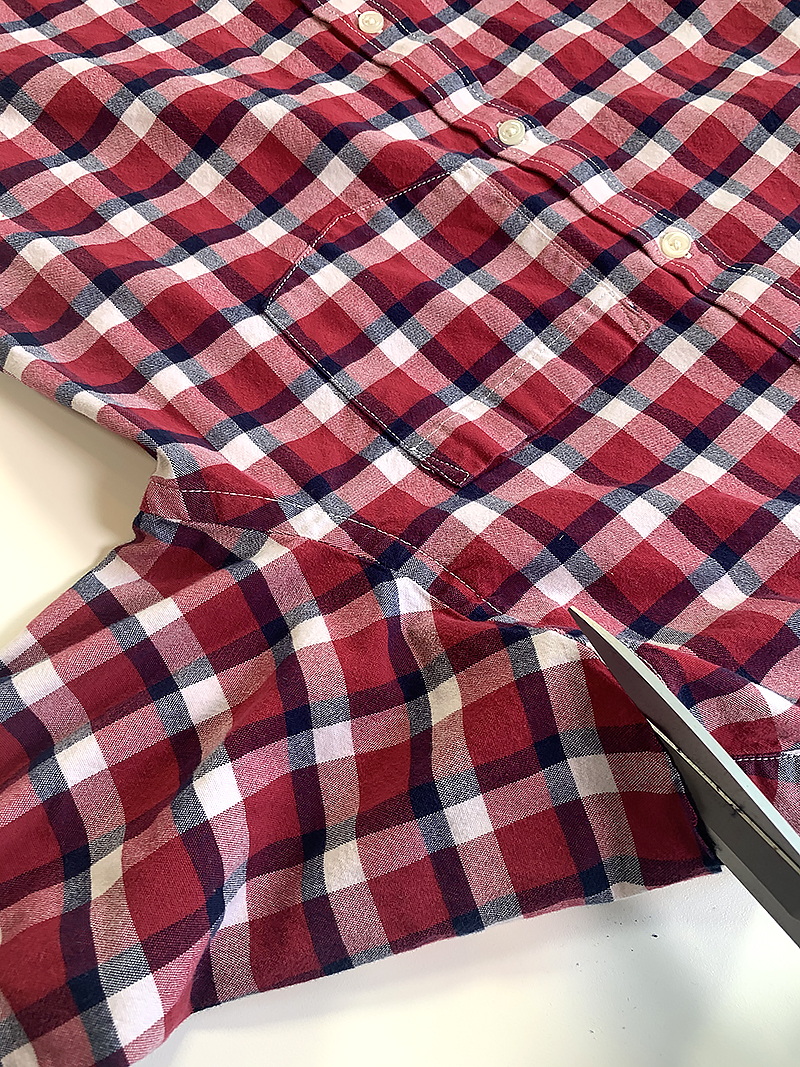 Remove shirt sleeve