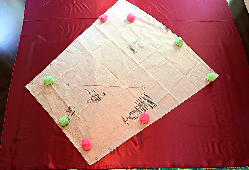 Lay out the fabric