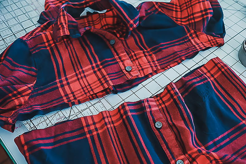 cut off top of shirt