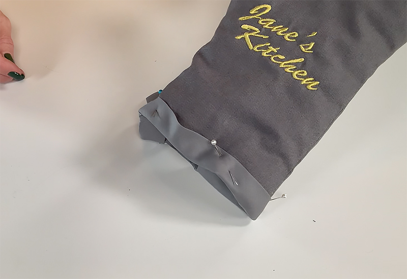 pinned bias tape