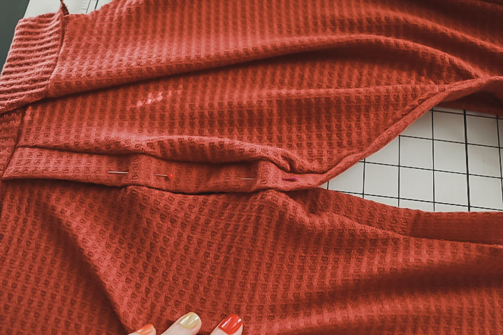 pinned fabric