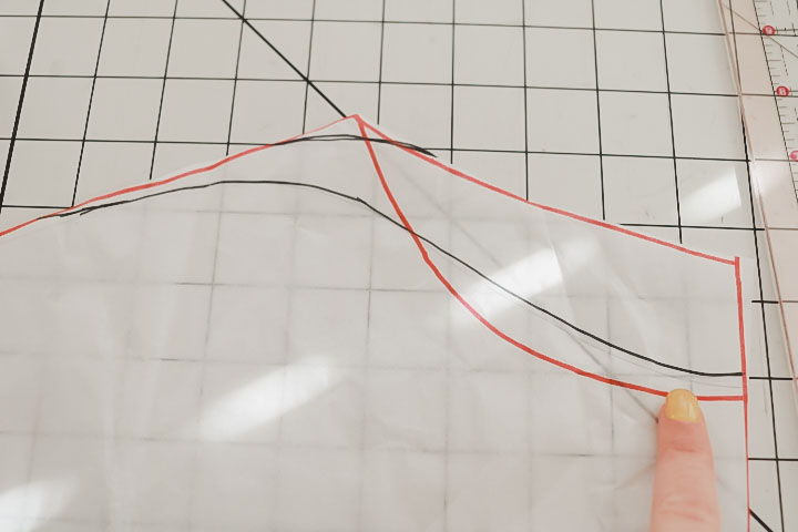 curved neckline