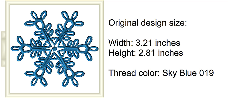 blue snowflake design