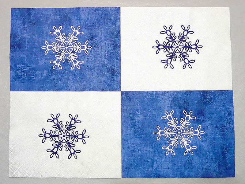 Arrange square cut outs