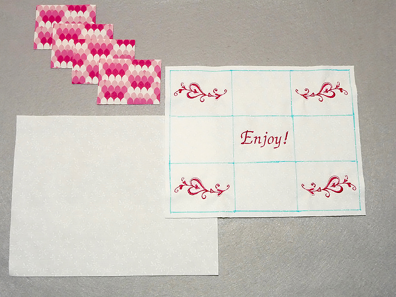 add lettering to mat
