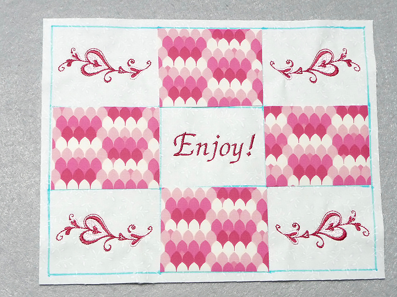 add applique in rectangles