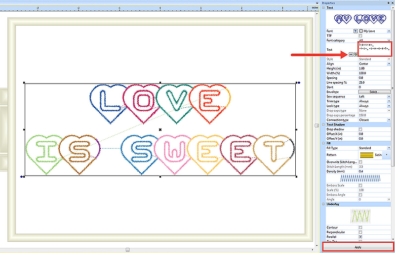 colorful text words