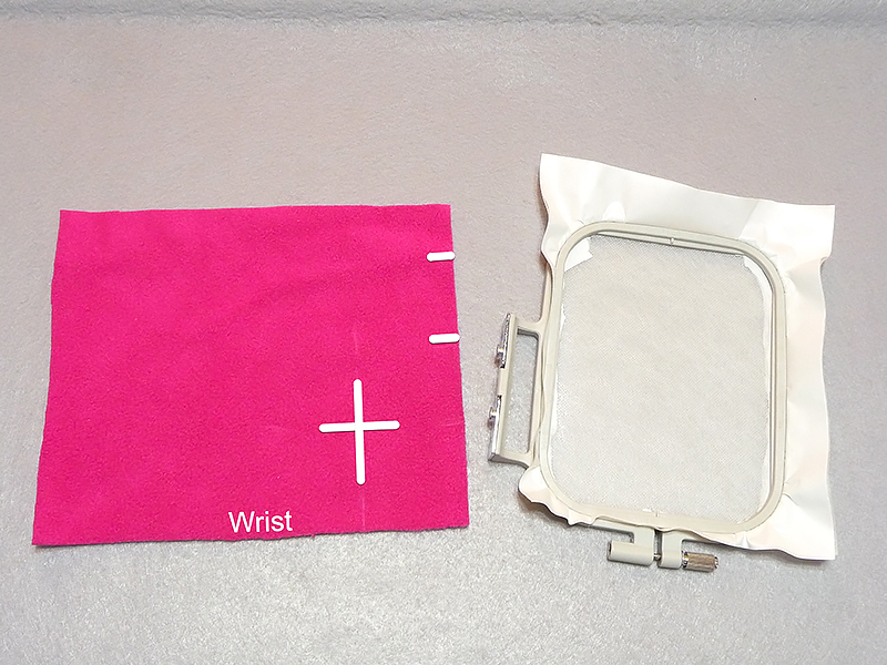 fabric, hoop and stabilizer
