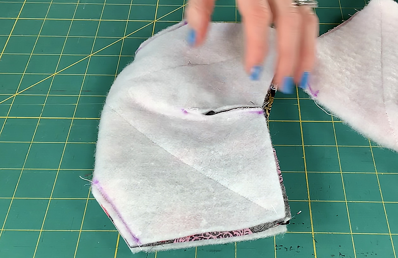 folded cut fabric 