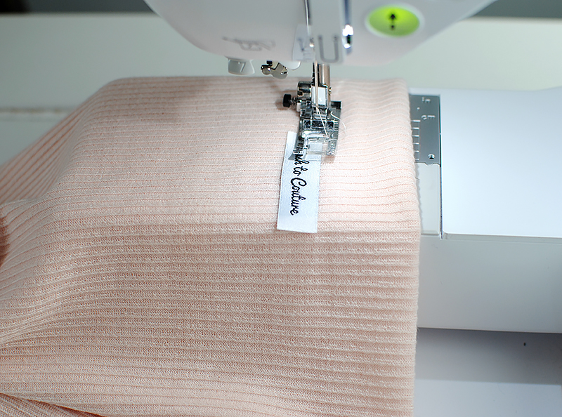 sewing on label tag
