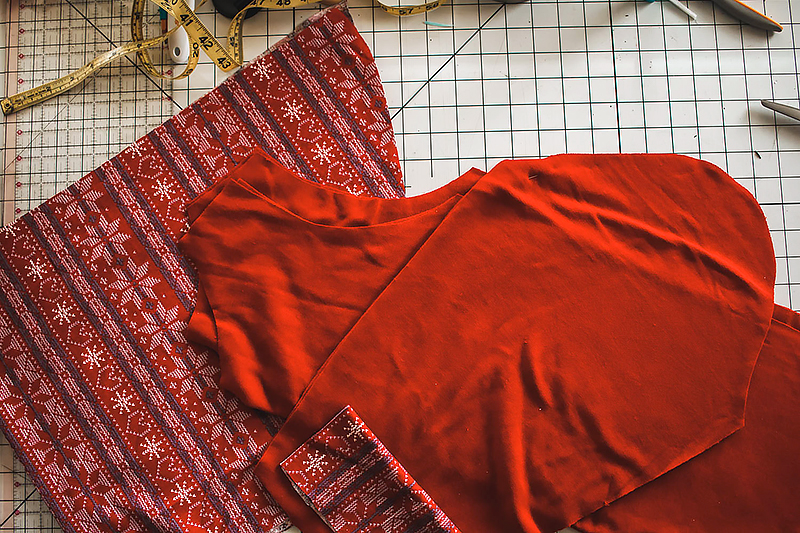 cut out shirt pieces