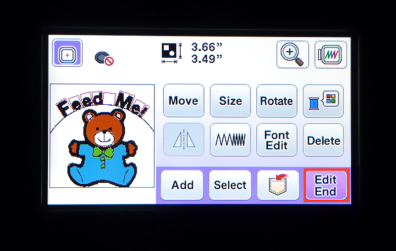 edit end button