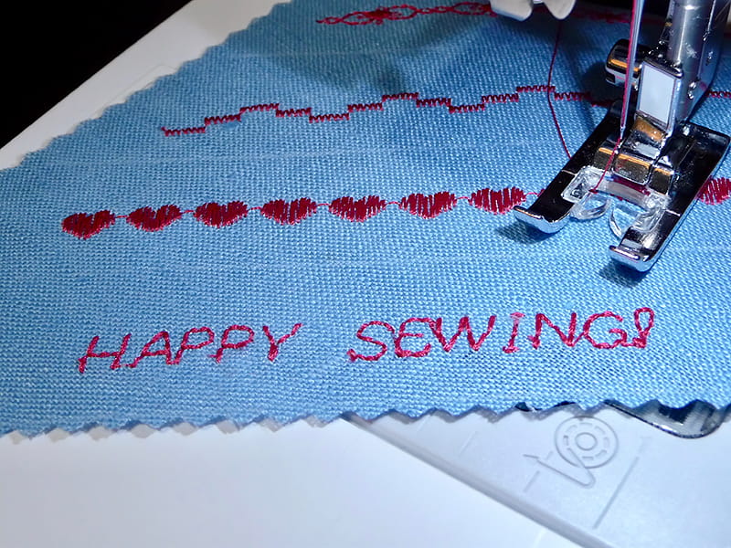 Experiment with your N foot for a varity of stitches