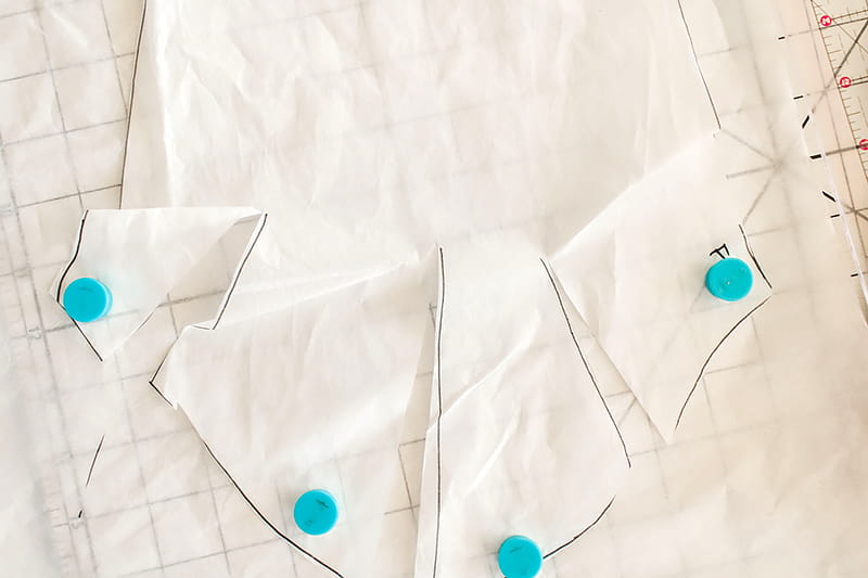 spread open top of sleeve