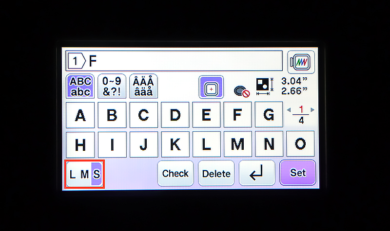 choose S button for small