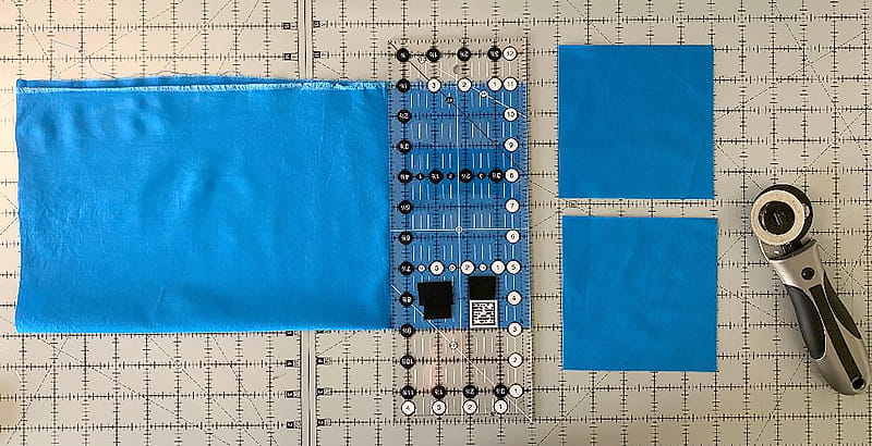 cut blue fabric