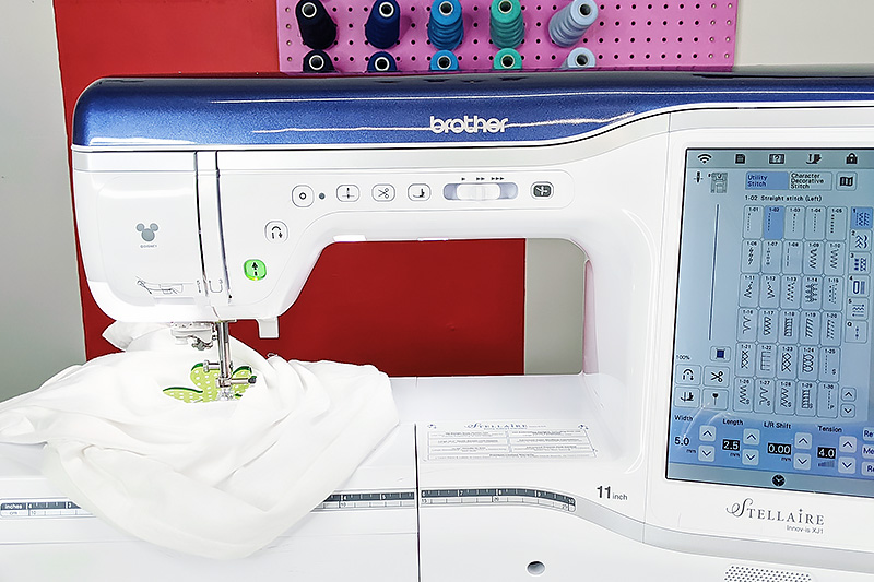 t-shirt on machine