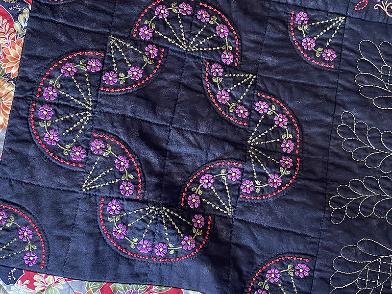 flower design on fabric