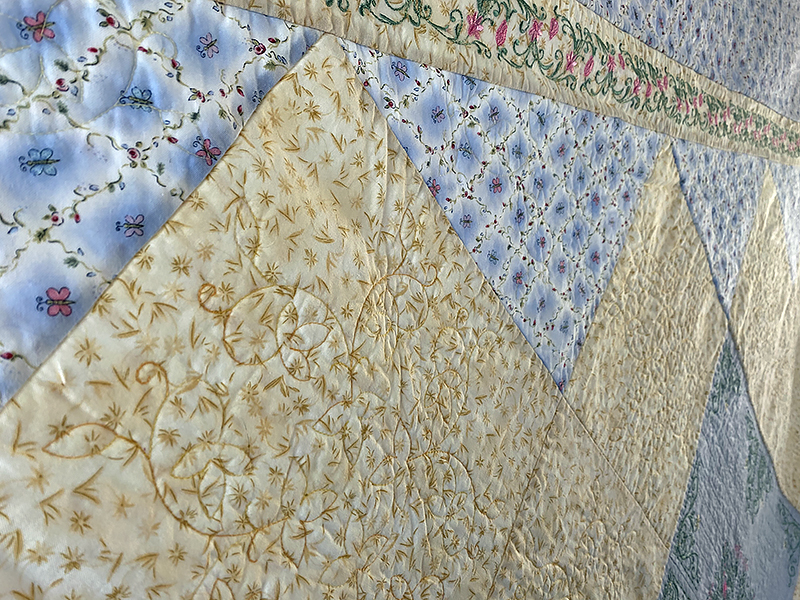 closeup of quilt