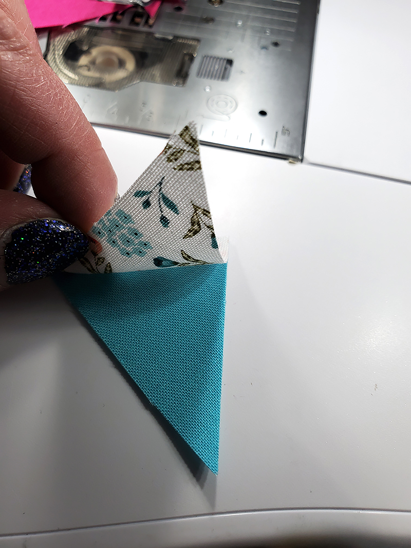 stitch pieces Q and X