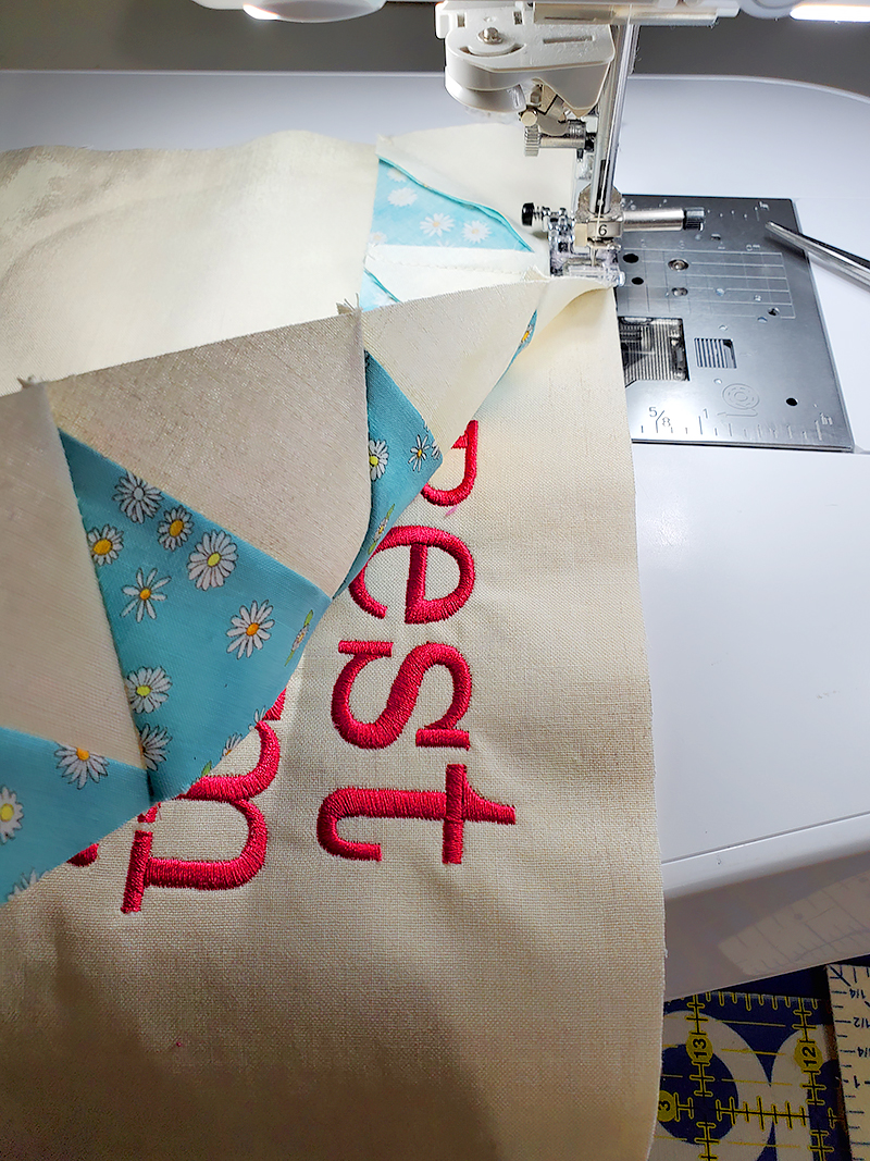 stitch part two to part one
