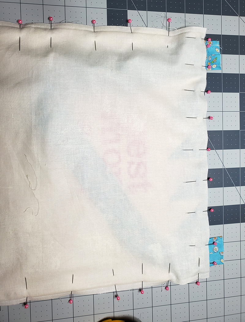 pin piece B to apron bib