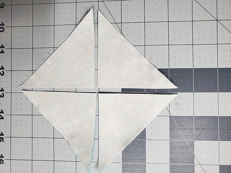 cut squares diagonally