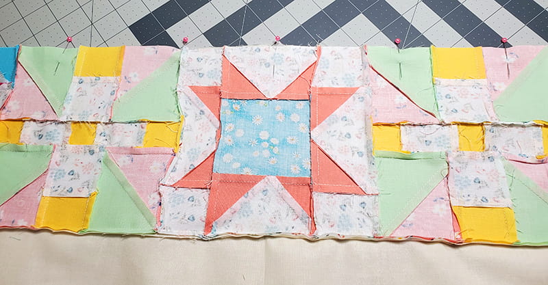 pin across long edge