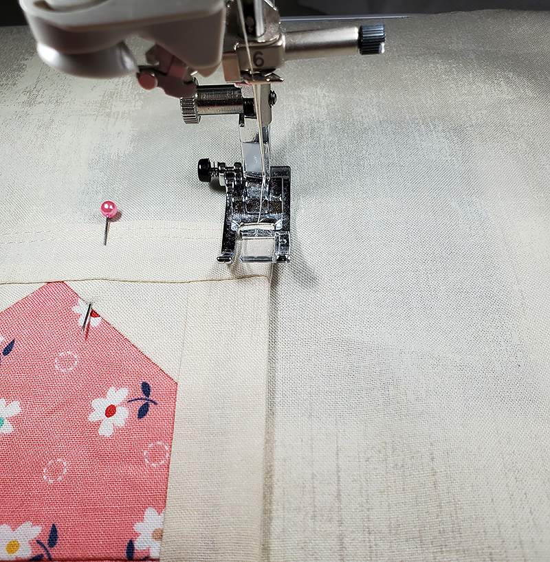 stitch pocket to apron