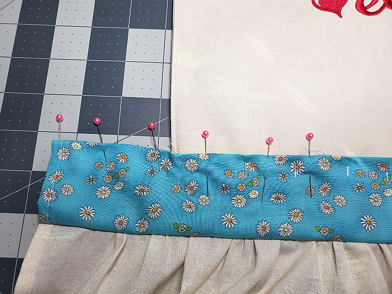 pin waistband to apron bib