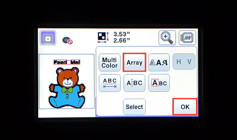 array button
