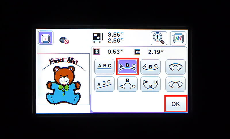 curve text button