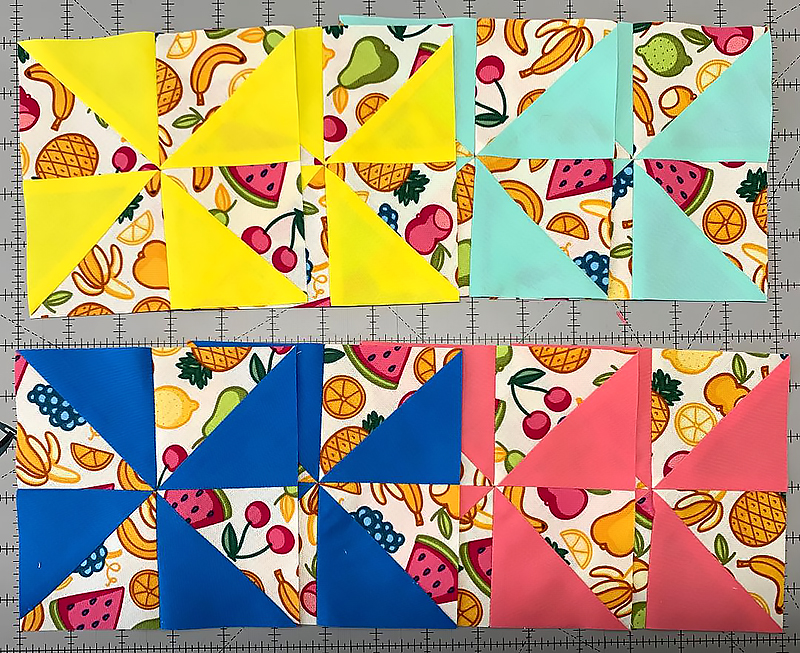 connected triangle pinwheel pattern